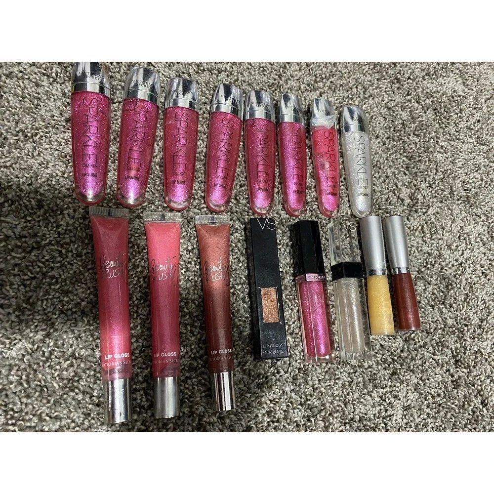 Victoria's Secret Makeup Lot, Lip Gloss Lot Of 17 Lip Colors NEW